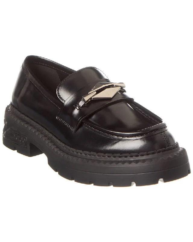 Jimmy Choo Marlow Diamond/F Leather Loafer