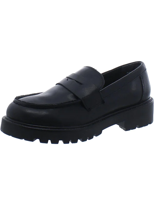 Lyris Womens Faux Leather Penny Loafers