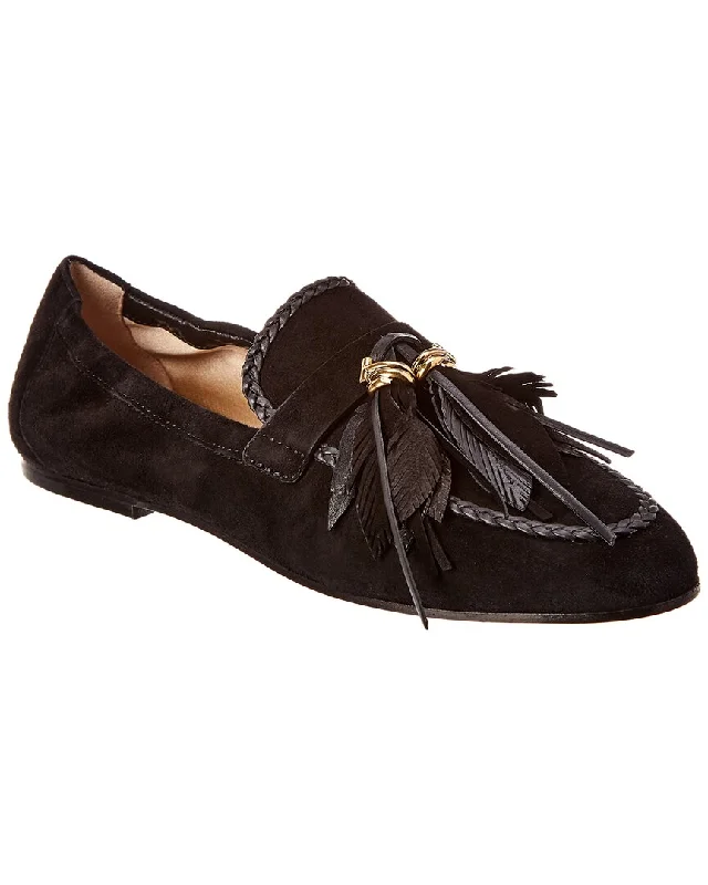 TOD’s Leaf Tassel Suede Loafer