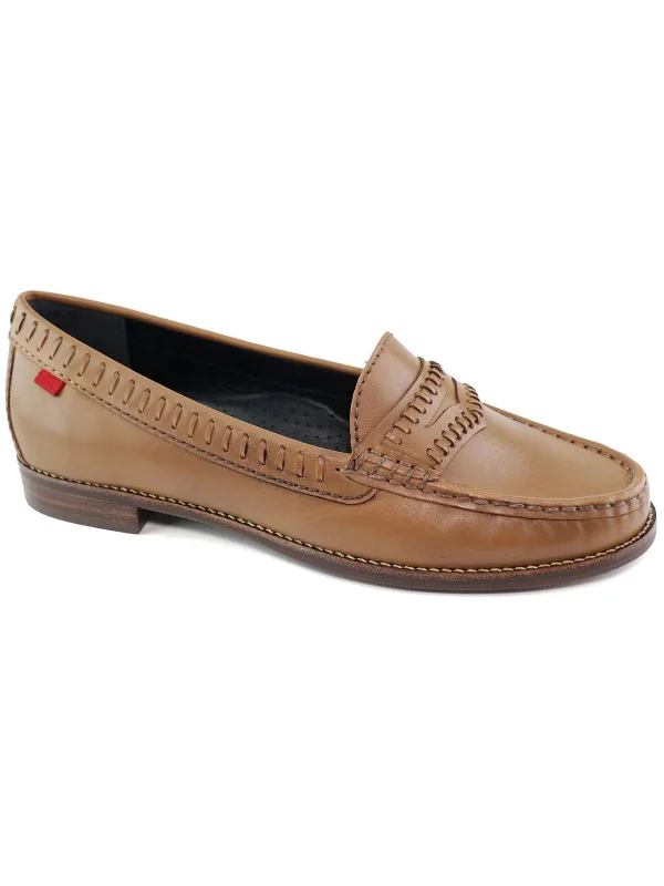 West Village Womens Leather Penny Loafers