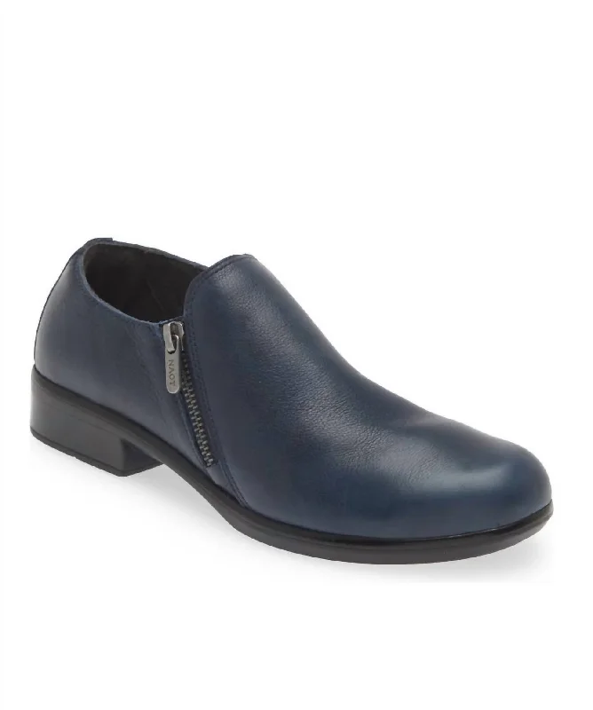 Women's Autan Zip Loafer In Soft Ink Leather