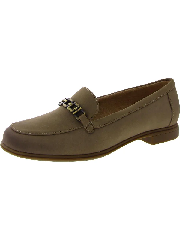 Womens Faux Leather Slip On Loafers