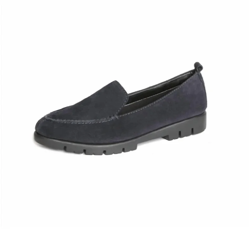 Women's Go Go Loafer In Dark Blue Suede