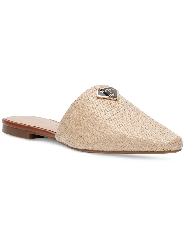 Womens Woven Flat Mules