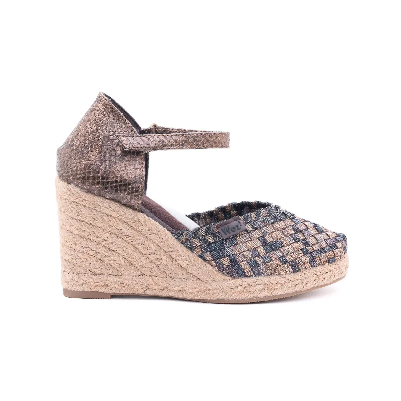 Zaira Bronze Silver Espadrilles