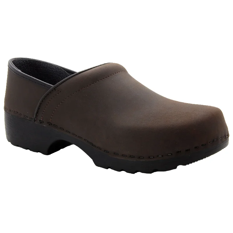 BJORK Swedish Men's Pro Oiled Leather Clogs