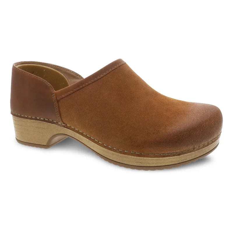 Brenna Tan Burnished Suede