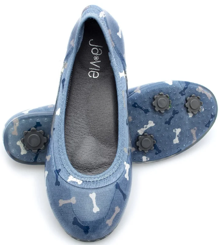 ja-vie dog bone blue jelly flats shoes