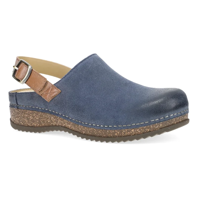 Merrin Blue Burnished Suede