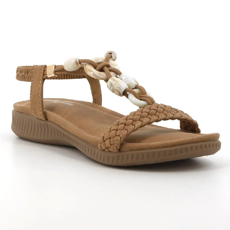 Pierre Cardin Skyla Trimmed Sandal - Tan