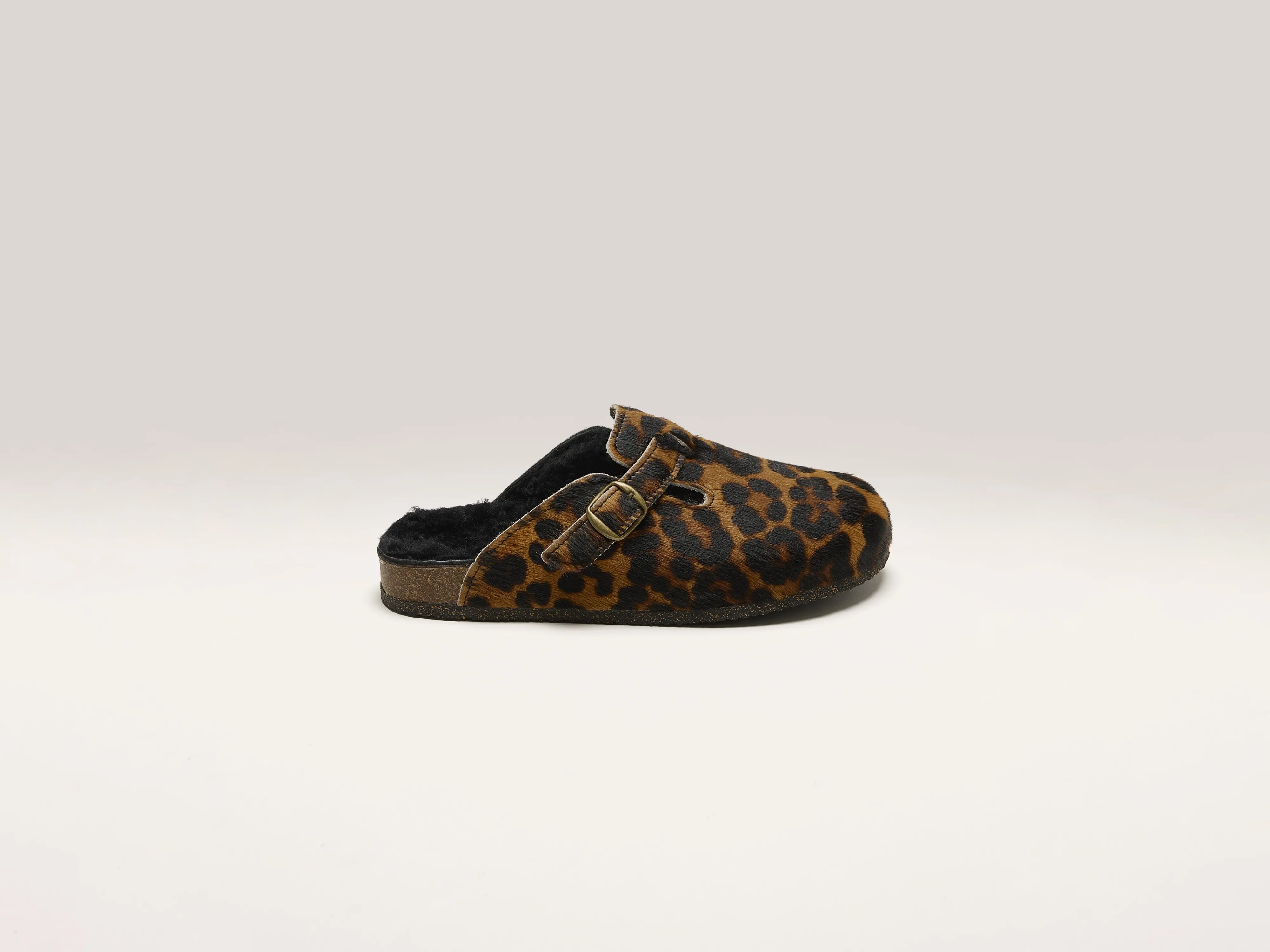 Black Leopard Clogs (242 / W / BROWN)